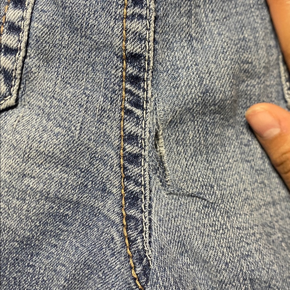 Blue Distressed Denim Shorts - Picture 3 of 4
